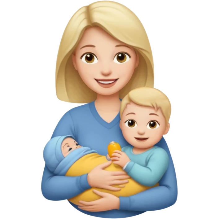 woman holding baby emoji