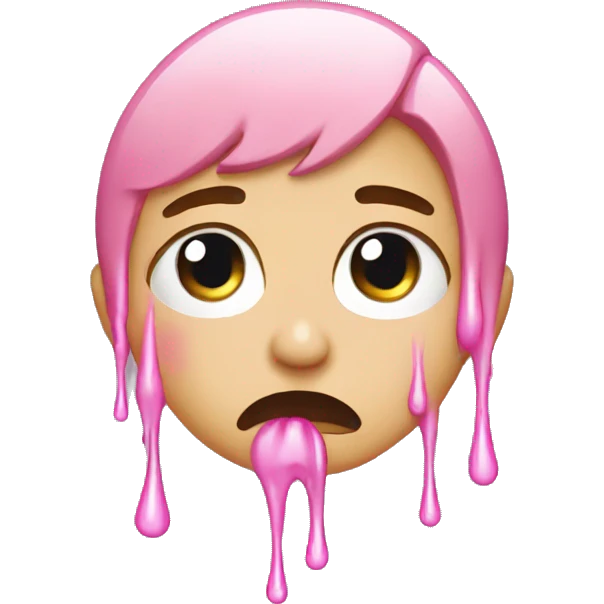 crying pink tears emoji
