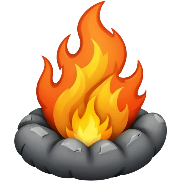  fuego color gris emoji