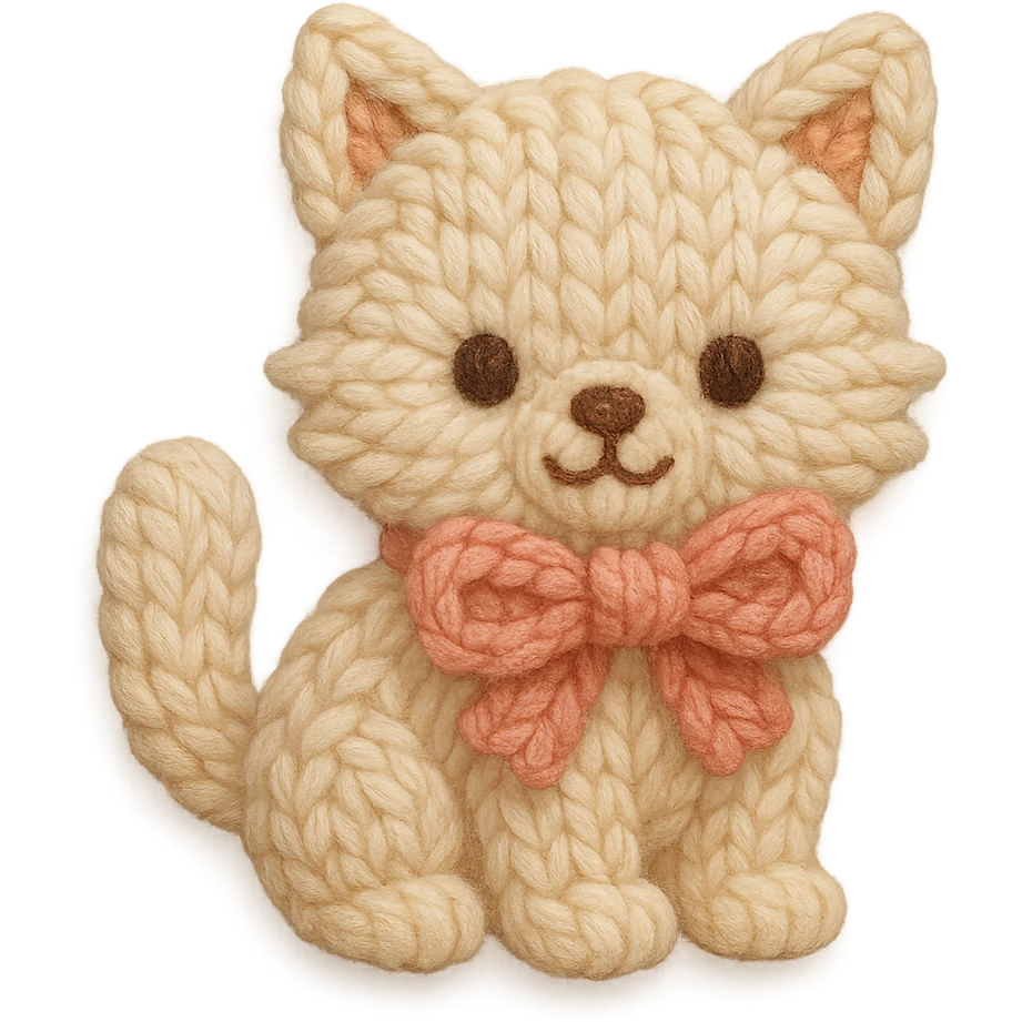 cute fluffy white kitten with a light pink bow emoji