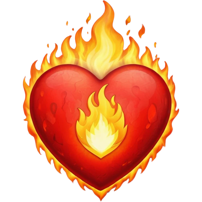 Burning heart emoji