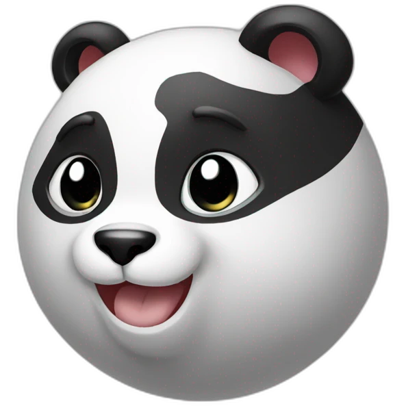 un panda sur un chat  emoji