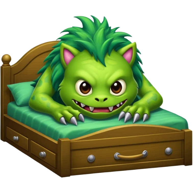 Monster under the bed emoji
