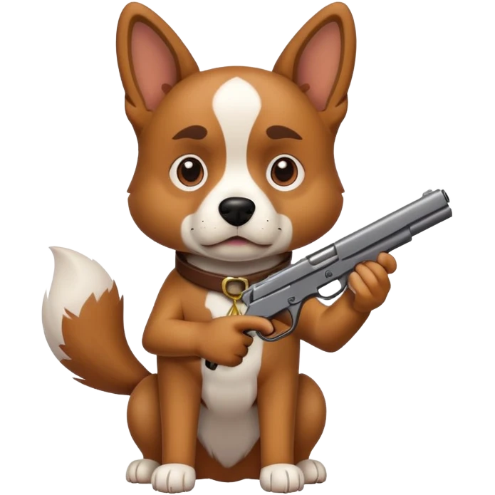 Dog with gun emoji