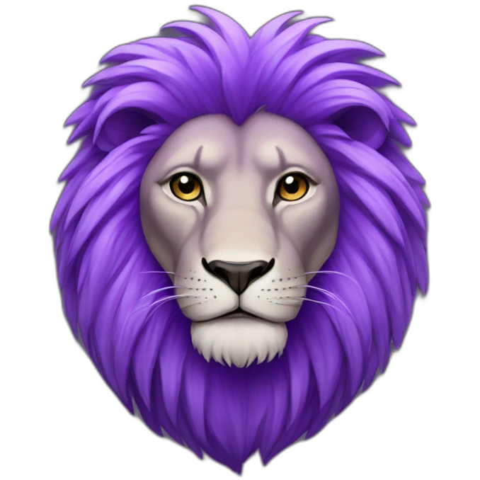 purple lion  emoji