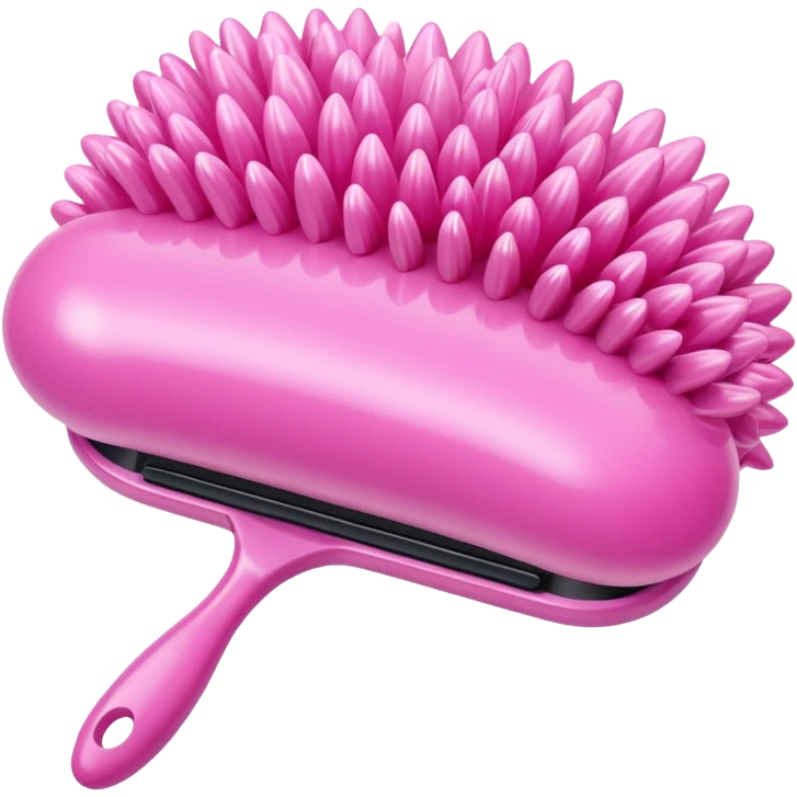 moschino style inflatable pink puffy ornate brush  emoji