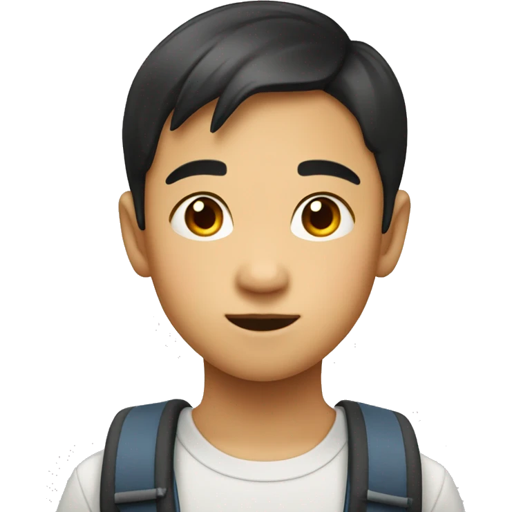  The face of a young Asian boy of elementary school age. emoji