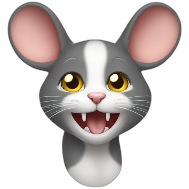 Souris sur chat emoji