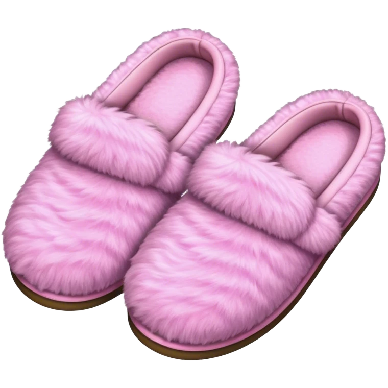 Pink fluffy slippers emoji