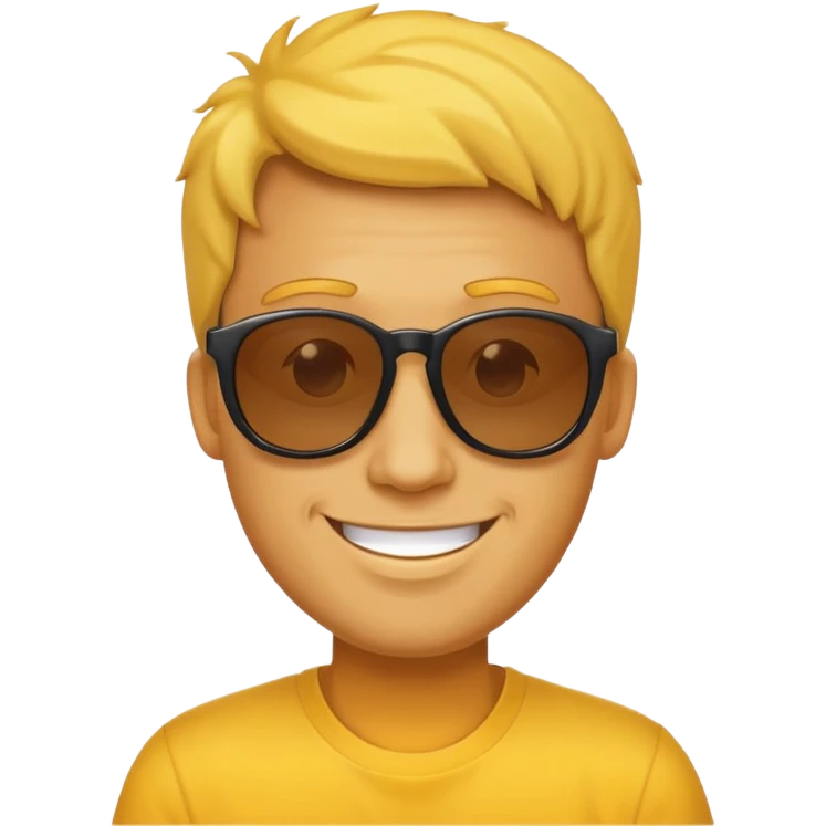 Yellow guy with sunglasses emoji