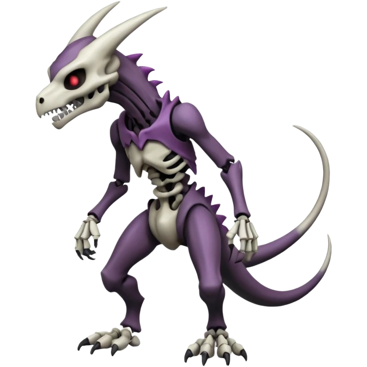 Badass Edgy Dark Evil Spectral Dusky Spooky Skeletal Cool shot Stylish Handsome Duskull-Marowak-Darkrai-Genesect-Fakémon-fusion (full body) emoji