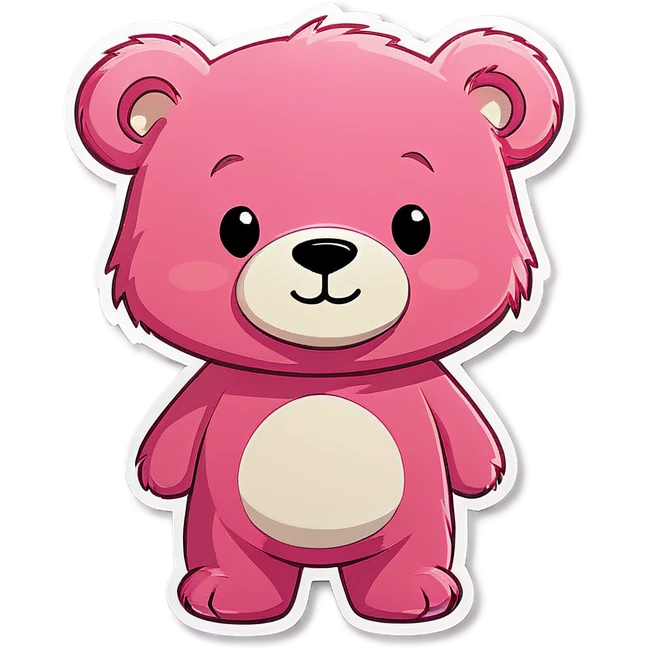 Cute pink bear  emoji
