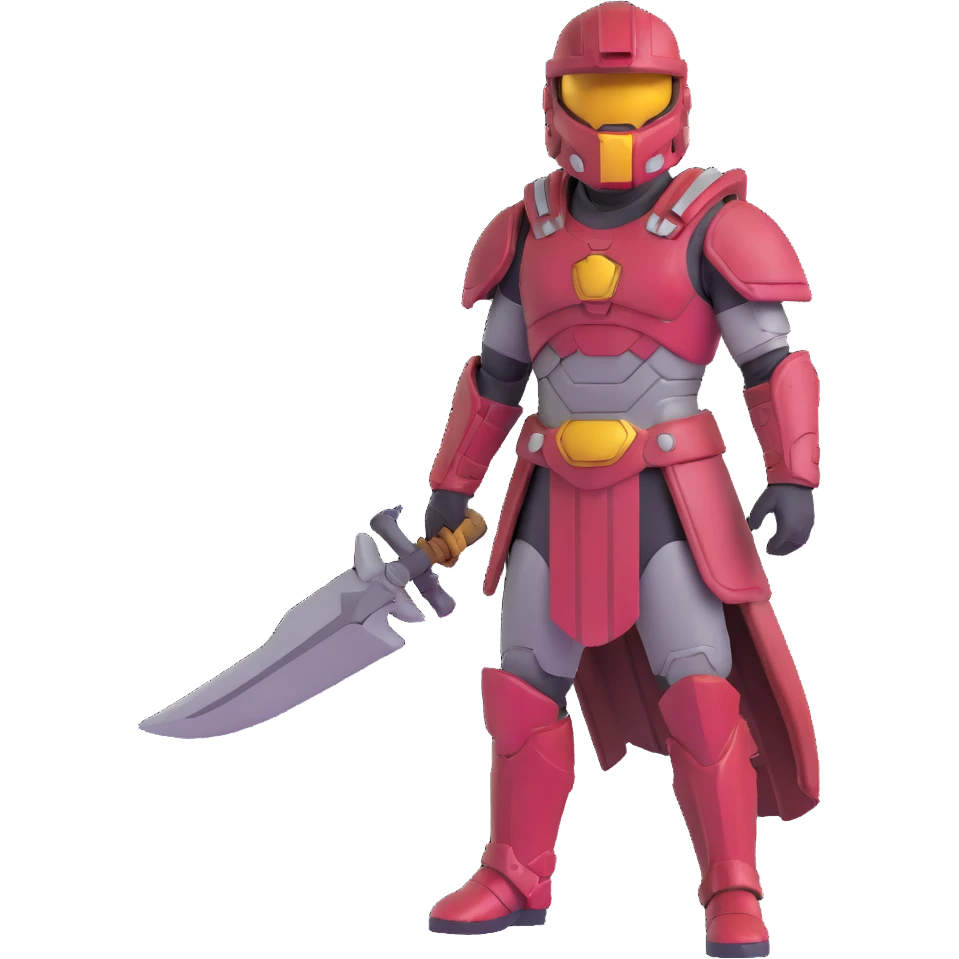 male Halo Spartan warrior with weathered armor and nomadic traveling supplies emoji