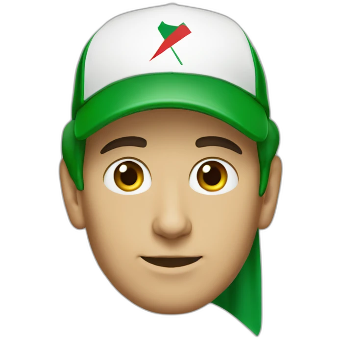 Steve Jobs with an algerian flag cap emoji