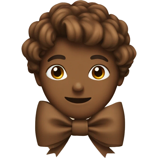 Brown bow emoji