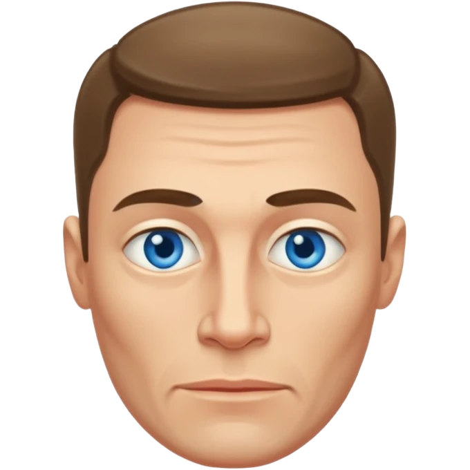 big  clean shaven russian man thick jawed emoji