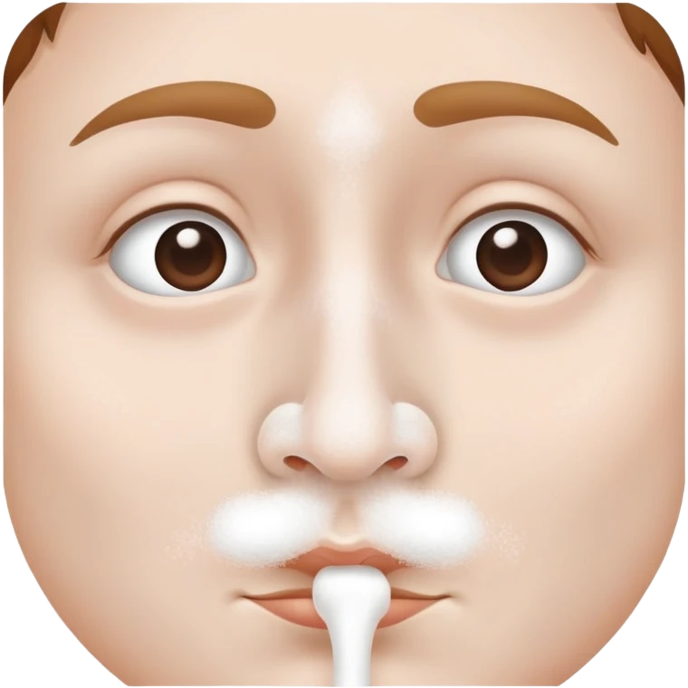 nose with white powder on nostrils emoji