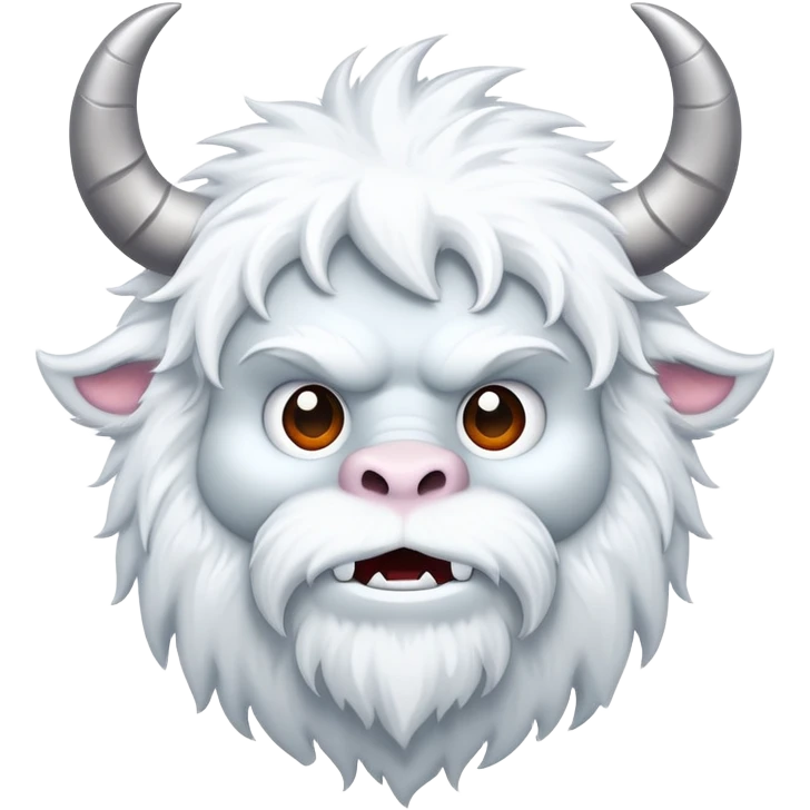white yeti and horns  emoji