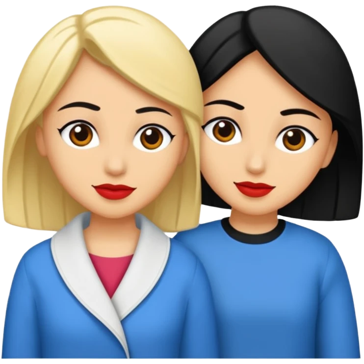 Mavi siyah tik olan emoji