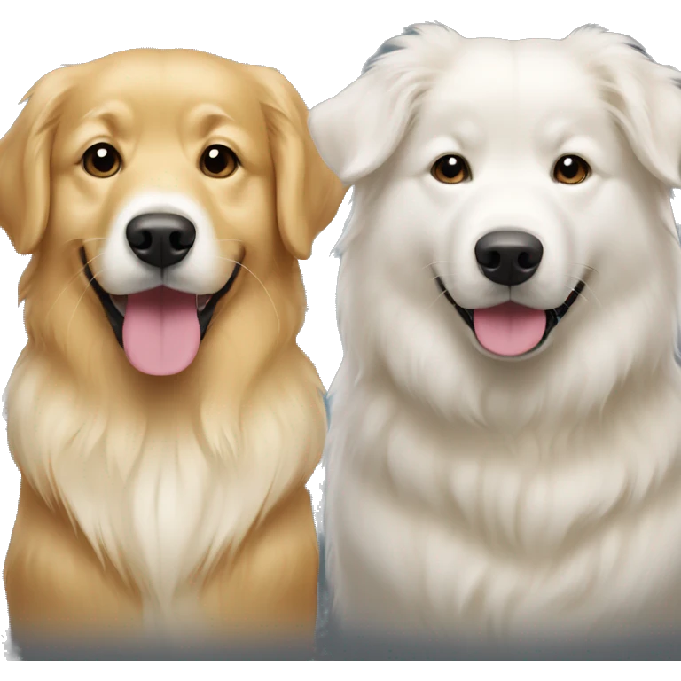 Golden Retriever and Samoyed mix emoji