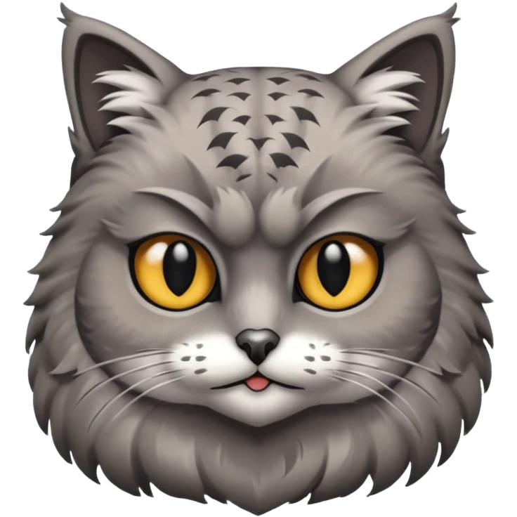 A animal with a Owl body cat head and tail emoji