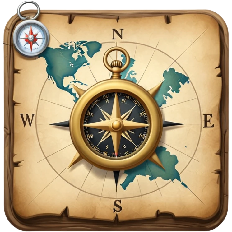 Map and compass emoji