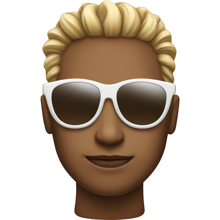 🌞🕶️ this iPhone sun emoji with white sunglasses on  emoji
