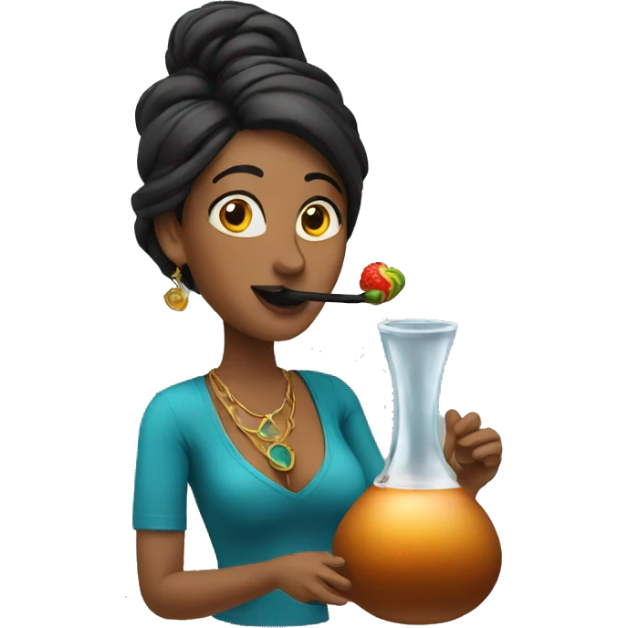 hookah woman emoji