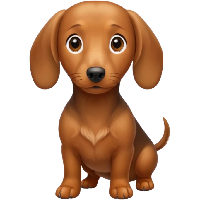 Light brown dachshund emoji