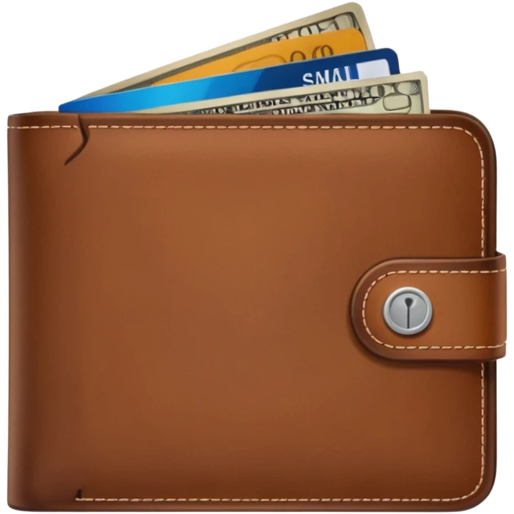 portefeuille avec billet et carte bancaire emoji