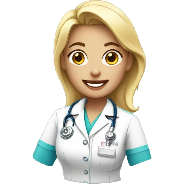 comic nurse a full of work emoji