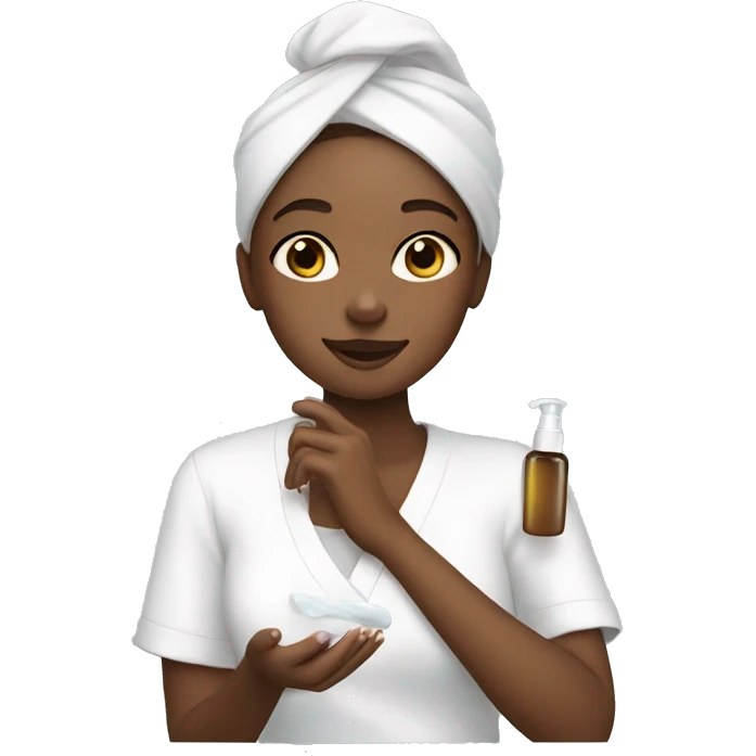 girl doing skin care emoji