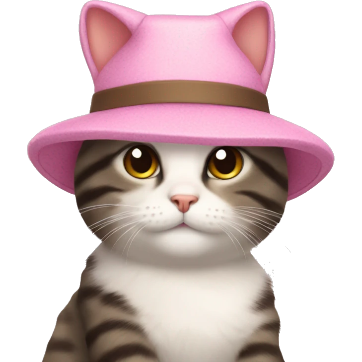 cute cat in cute hat emoji