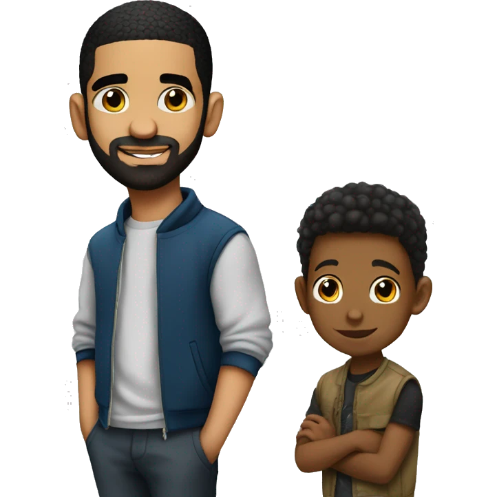 Drake and a kid  emoji
