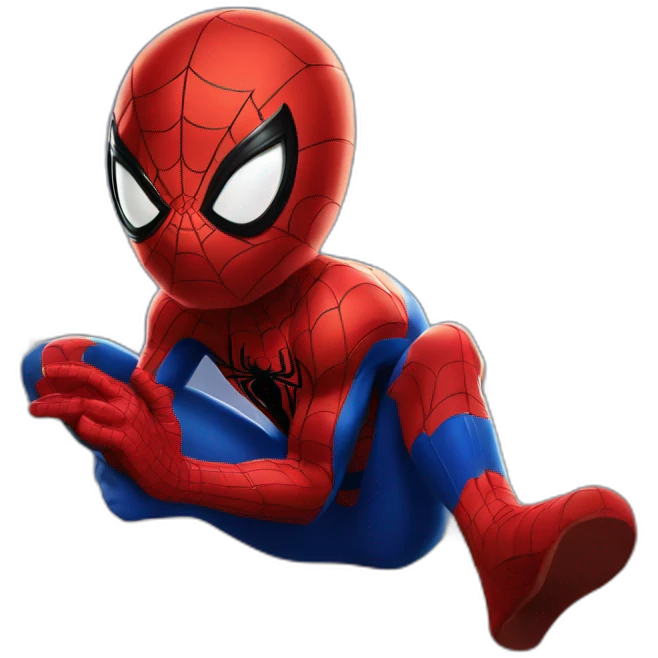 Spider man saludando emoji