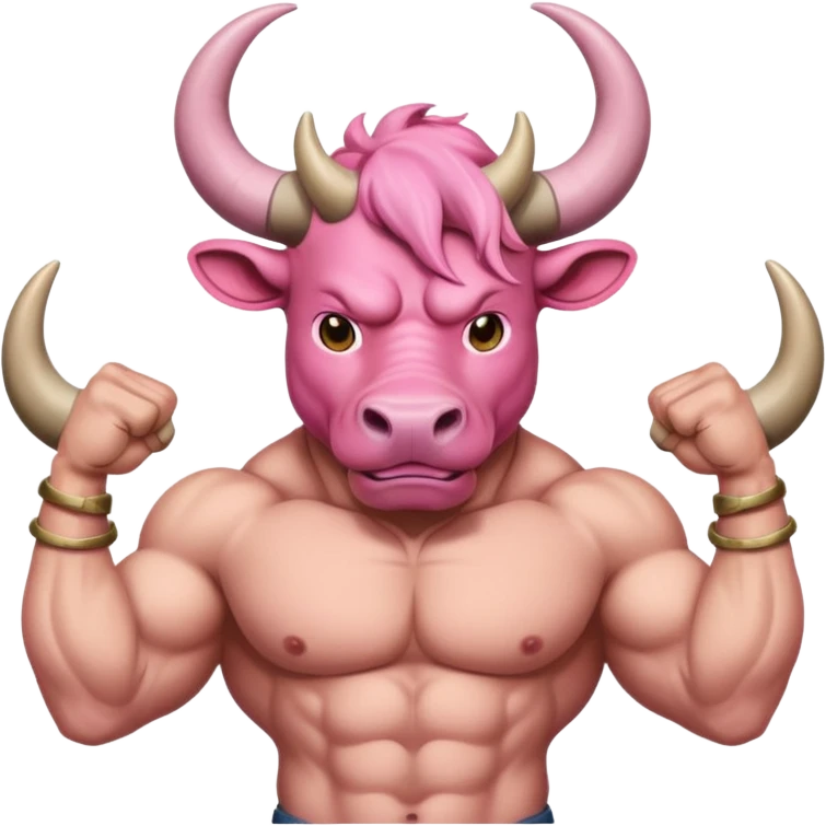 pink bull with shirt  emoji