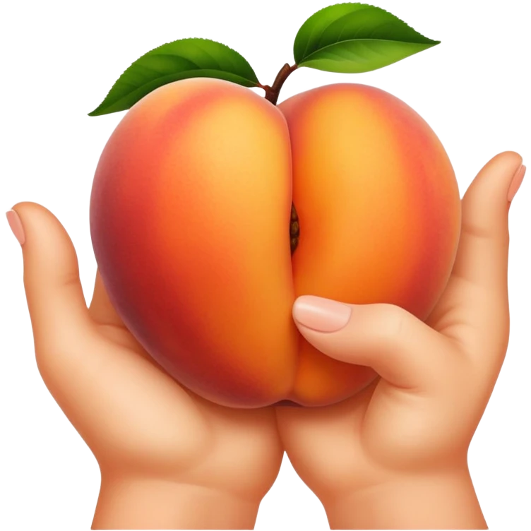 Fingers in a peach emoji