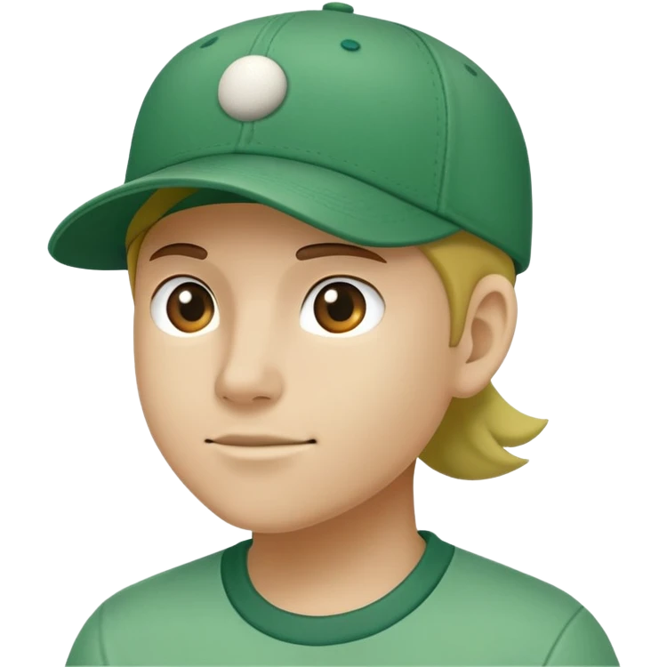 green baseball cap emoji