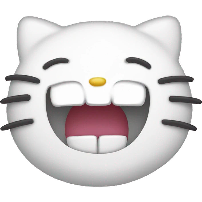 hello kitty laughing  emoji