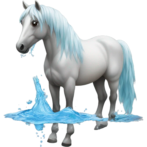 horse made out of water emoji