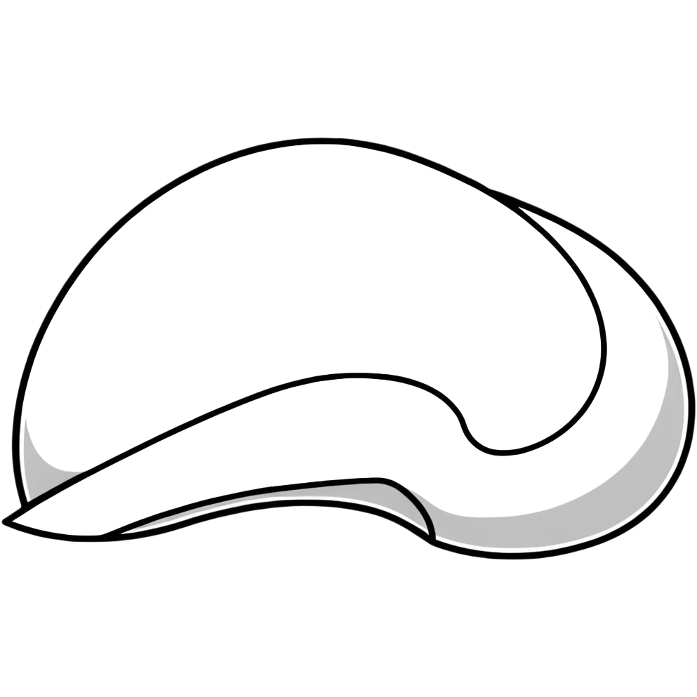 curvy stylish white X emoji