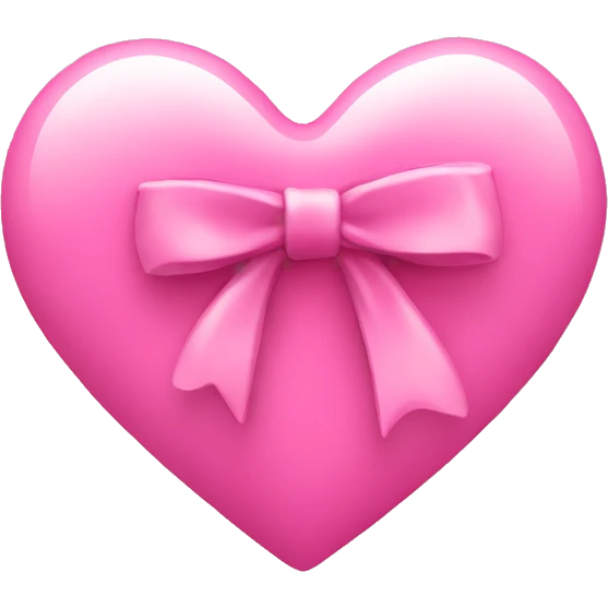 Pink heart with bow emoji