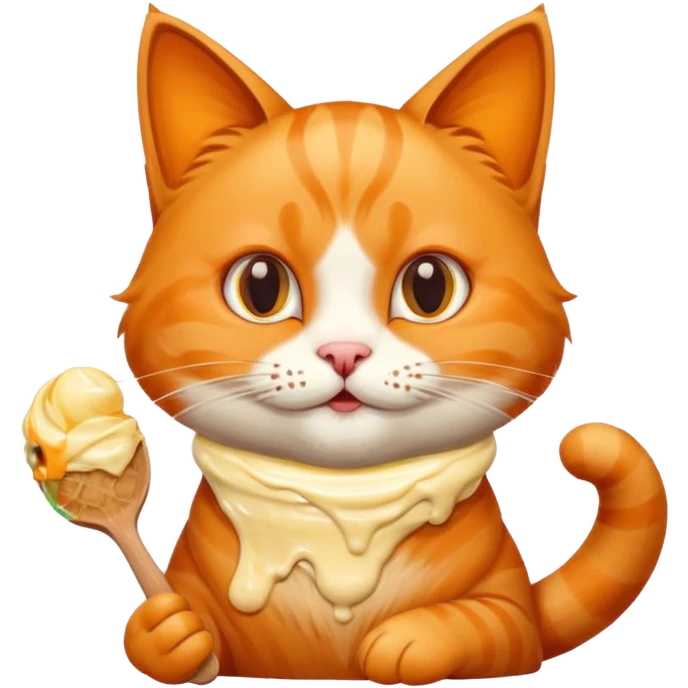 Cat eating ice cream  emoji