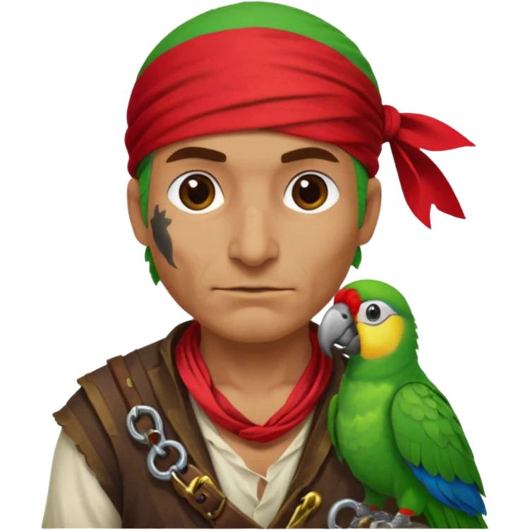 pirate and parrot emoji
