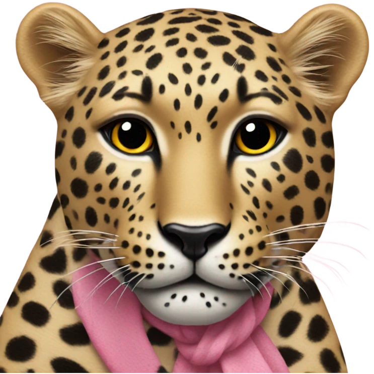A leopard with a pink print  emoji