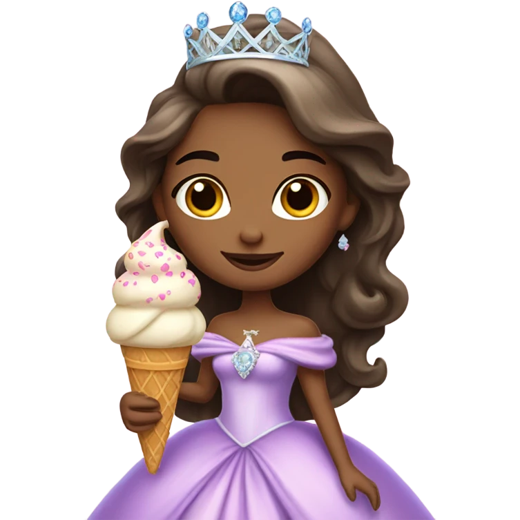 Princess with ice cream  emoji