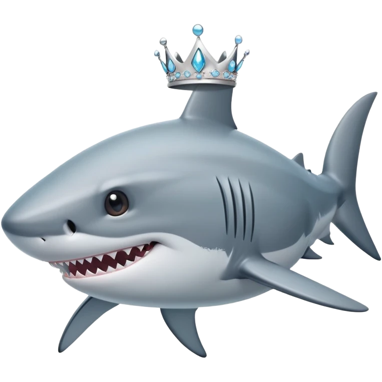 shark with tiara emoji