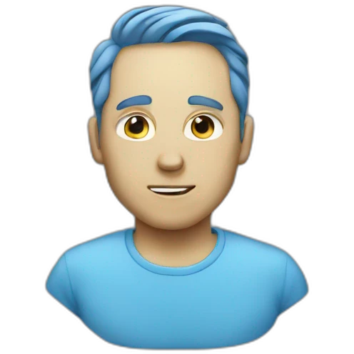 white men blue emoji