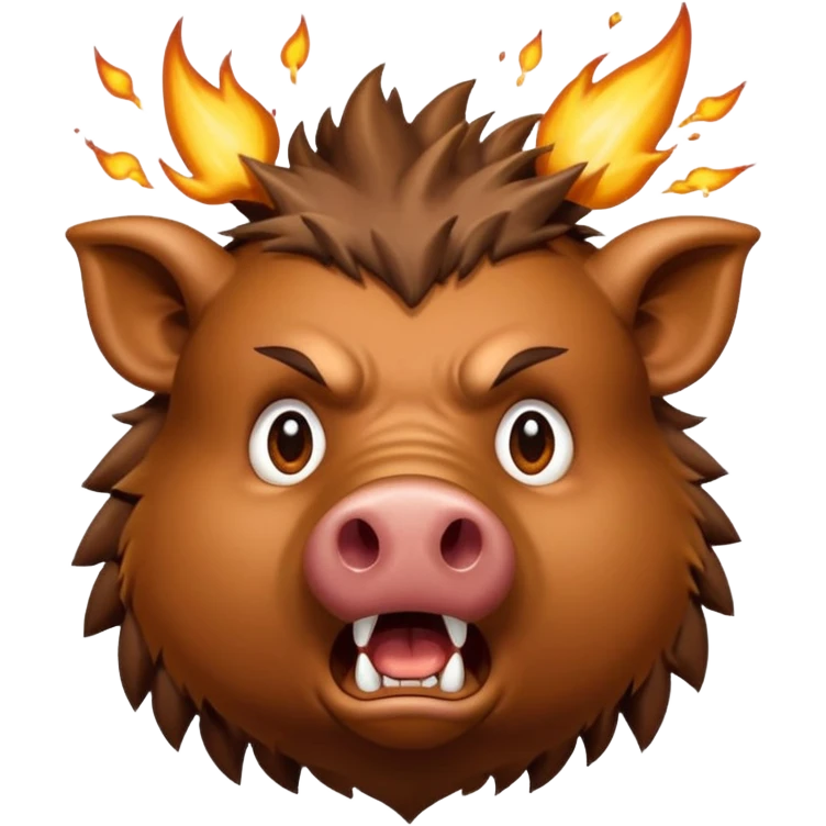 A shocked boar, with its top head exploding from shock a mix of 🐗 facing forward, and this emoji-🤯 emoji