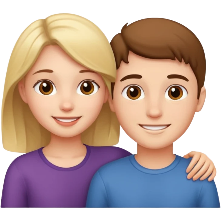 Intimate girl and boy emoji